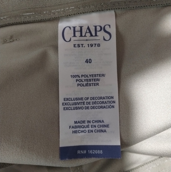 Chaps Golf Slim Fit Khaki Shorts Mens Size 40 - Picture 5 of 6